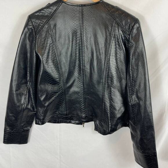 INC International Concepts Faux Leather Jacket Size Large - Picture 4 of 4